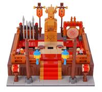 Geniteen Ensemble de Blocs de Construction d'architecture Chinoise, série 3 de la Dynastie Tang, kit de modèle, Enfants et Adultes, Cadeau d'anniversaire, de Noël Arène de Combat de Kung Fu