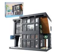 Geniteen Set De Blocs De Construction City Coffee House, Café MOC à 2 Étages, 581 Pièces, Modèle Créatif De Vue De Rue pour Adultes(Café de la Ville)