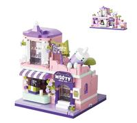 Geniteen Set di Costruzioni, Serie Flower Concept Store Set di Costruzioni Kit Modello e Regalo per Bambini e Adulti, Regalo per Compleanno, Natale e Capodanno (Milk Tea Shop)