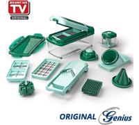 Genius Coupe-légumes et Fruits en Plastique, Plastique, Vert Menthe, 28.5 x 21 x 16.3 cm