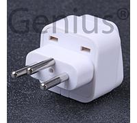 Genius® Adaptateur voyage universel. Convertisseur prises électriques italiennes, français et étrangères (plus de 150 pays) 2 pôles et 3 pôles dans prise type J suisse 3 pôles utilisé en Suisse. Utile pour convertir prises français, italien etc. dans prises suisse 3 pôles (Suisse 3 pôles - Type J, Blanc)