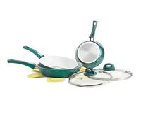 Genius Batterie de Cuisine, Aluminium, Vert émeraude, 28 x 28 x 6.2 cm