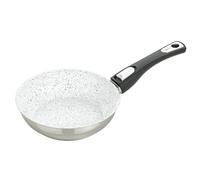 Genius Cerafit Mont Blanc Poêle en acier inoxydable Ø 20 cm avec poignée amovible et revêtement anti-adhésif - Cuisson saine sans huile pour tous types de feux