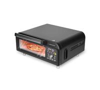 Genius Chef Four à pizza électrique, 10 en 1, 8 pièces, 400 °C, 2000 W, Airfryer intégré, grill à steak, pierre à pizza et pelle à pizza incluses, 4 modes, maintien au chaud avec triple vitrage