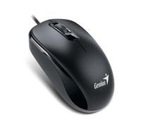 Genius DX-120 Souris filaire USB Type-C Plug and Play, suivi optique 1200 DPI, 3 boutons avec molette de défilement, design ambidextre avec câble de 1,5 m, noir