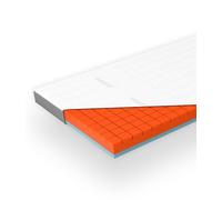 Genius eazzzy Surmatelas cube de qualité supérieure, 120 x 200 cm, hauteur 9 cm, surmatelas ergonomique, réversible 2 en 1, avec côté ferme et doux, housse en maille respirante, avec passants d'angle,