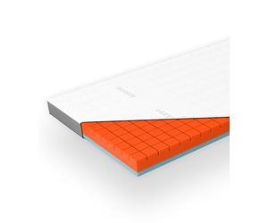 Genius eazzzy Surmatelas cubique, de qualité supérieure, Hauteur 9 cm, Ergonomique, 2 en 1, réversible, avec côté Ferme et Doux, Housse en Maille Respirante, Passants d'angle, 90 x 200 cm