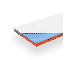 Genius eazzzy Topper Premium Cube Advance Surmatelas réversible 2 en 1 avec fonction rafraîchissante, mousse à mémoire de forme, couverture respirante avec effet antibactérien, dimensions 140 x 200 x