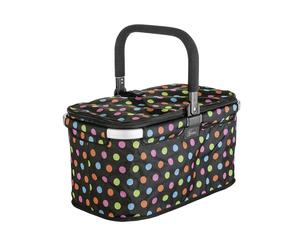 Genius Einkaufskorb Falko schwarz mit Punkten