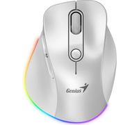 Genius Ergo 9000S Pro/Ergonomic/Optical/Right-handed/2 400 DPI/USB+BT/White