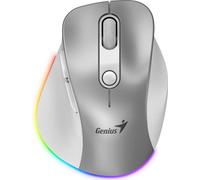 Genius Ergo 9000S Pro/Ergonomique/Optique/Droitier/2 400 DPI/USB+BT/Argent