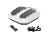 Genius Feelvita Acticur Appareil de massage électrique avec fonction chauffante, 10 vitesses, massage avec vibration pour jambes et pieds, plaque vibrante moderne avec télécommande