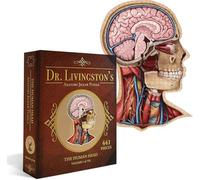 Genius Games Human Head - A Dr. Livingston's Human Anatomy 500 Piece Brain Jigsaw Puzzle - Educational 23 inch Learning Toy for Children - Fun Kids Learn Medical Science Game - Anatomical Organs 3101