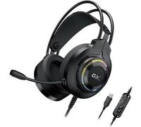 Genius GX GAMING HS-GX580U, Casque, gaming, casque, filaire, microphone, contrôle du volume, RGB LED, USB, noir