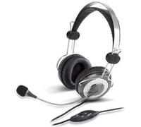 GENIUS Headset HS-04 SU fuer Game Internettelephonie oder Musik mit Lautstaerkeregler am Kabel und Stummtaste fuer das Mikrophon