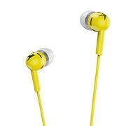 Genius HS-M300, casque avec microphone, sans réglage de volume en ligne, jaune, 2.0, intra-auriculaire, prise jack 3.5 mm