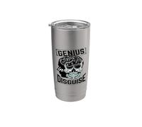Genius in Disguise Funny Life Citation Design Gobelet isotherme en acier inoxydable double paroi