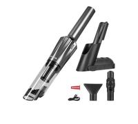 Genius Invictus ONE Prestige Aspirateur à main sans fil 9 pièces, puissance d'aspiration 12000 Pa, station de charge, filtre HEPA, buses combinées, brosse à poils d'animaux, bac à poussière 70 ml