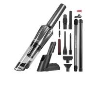Genius Invictus ONE Prestige Deluxe Aspirateur à main sans fil Set de 18 pièces, Aspirateur pour Voiture, Puissance d'aspiration 12000 Pa, Station de Charge, Filtre HEPA, Buses Combinées, Brosse à