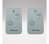 GENIUS KILO N TX2 787034 - Télécommande 2 canaux grise pour portails et garage - 868 MHz - Rolling Code - Remplace la KILO TX2 6100332 + 1 Goodies DOMOBIP (Lot de 2, KILO N TX2)