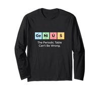 Genius Le Tableau périodique des éléments ne Peut Pas se Tromper Manche Longue