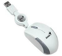 Genius Micro Traveler V2 - Souris - optique - 3 boutons - filaire - USB - blanc