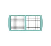 Genius Nicer Dicer Fusion Smart Insert de Lame 5x5 10x10mm | Acier inoxydable G-NOX, Lame courbée argentée, Grille 2 en 1, 14x6x2 cm, Fonctionnement manuel