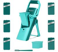 GENIUS Nicer Dicer Mando Rabot Universel 12 Pièces Turquoise/Vert Neuf