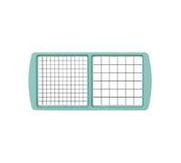 Genius Nicer Dicer Plus Insert de Lame 6x6 12x12 mm | Acier inoxydable trempé G-NOX, Grilles 2 en 1, Fonctionnement manuel, Turquoise