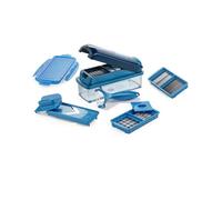 Genius Nicer Dicer Smart Coupe-légumes manuel 10 pièces avec couvercle Bleu 800 ml