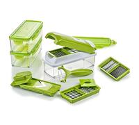 Genius Nicer Dicer Smart Coupe-Légumes Multifonction 14-en-1 | Lames acier inoxydable 30 mm, Opération manuelle, Récipients 800 ml, Coloris inclus, Modèle A33902