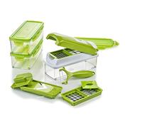 Genius Nicer Dicer Smart | 13 pièces | Coupe-légumes | Coupe-oignons | Coupe/cubes/rabotage/stylos/pelage/rangement | mandoline | Coupe-légumes | Coupe-légumes | Coupe-fruits | NOUVEAU Vert Kiwi.