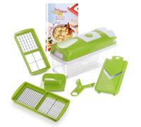 Genius Nicer Dicer Smart Mandoline 6 en 1 Manuel, 800 ml | Plastique & Acier Inoxydable, 24,8 x 12,3 x 11 cm, 0,71 kg, Passe au Lave-Vaisselle, Sans Électricité