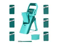 GENIUS Nicer Dicer Mando Rabot Universel 12 Pièces Turquoise/Vert Neuf