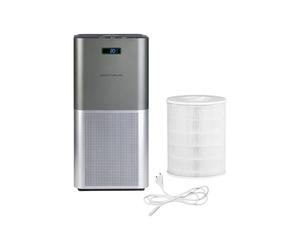 Genius Purificateur d'air Invictus Air,Nettoie 400 m3/h,Élimine 99.95 % des virus, de la poussière et des personnes allergiques grâce au filtre HEPA,Minuterie réglable,Indicateur de qualité de l'air