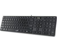 Genius Slimstar 126, Clavier, filaire, disposition CZ+SK, touches Copilot, USB, noir