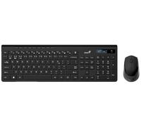 Genius SlimStar 8230 Ensemble clavier et souris sans fil Bluetooth 5,3 et 2,4 GHz, 12 touches de fonction multimédia, disposition britannique complète, capteur optique, 1200 dpi, connecter jusqu'à 3