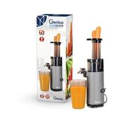 Genius Slow Juicer Mini Presse-agrumes pour légumes et fruits, 9 pièces, presse-agrumes à froid, 130 W, silencieux, design simple, presse-agrumes léger, électrique, nettoyage facile avec brosse