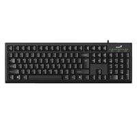 Genius Smart KB-100, clavier américain, classique, câblé (USB), noir, aluminium poli
