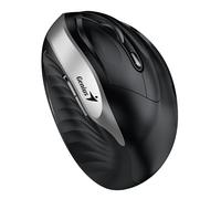 Genius Souris Ergonomic WIR Ergo 8250S Verticale + POUSSEUR Argent GRIY/Blak