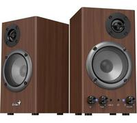 Genius SP-HF 500B Haut-parleurs, 2.0, 16W, 3.5mm jack, bois, marron