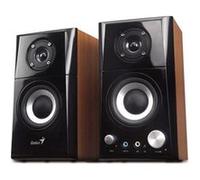 Genius SP-HF500A - Haut-parleurs - pour PC - 14 watt (Totale) - 2 voies - noir, Bois brun G