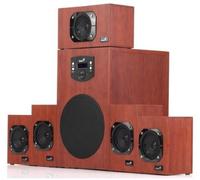 Genius SW-HF 5.1 4600 5.1canaux 125W Bois set d'enceintes - Sets d'enceintes (5.1 canaux, 125 W, Home cinéma, Bois, 90 dB, 40 - 20000 Hz)