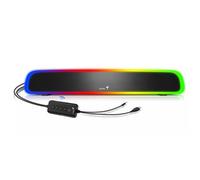 Genius USB SoundBar 200BT, Haut-parleur, barre de son, 4W, RGB rétroéclairage, Bluetooth, jack 3,5mm, USB, noir