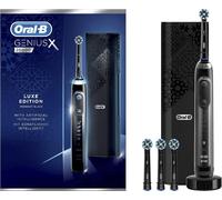 Genius X Luxury Brosse À Dents Électrique Rechargeable Avec 1 Manche Intelligence Artificielle,Anthracite,4 Brossettes Et 1 Étui De Voyage Premium Offert