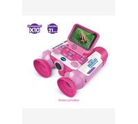 VTech - Genius XL Jumelles Vidéo Interactives - Paire de Jumelles Enfant 10x21 Rose avec Écran Couleur, Appareil Photo, Images de la BBC - Jeu Éducatif - Cadeau Enfant Dès 5 Ans - Contenu en Français