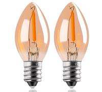 Genixgreen C7 LED ampoule E14 Edison 0.5W lampe de nuit incandescente remplacement 5 W, 2200k blanc chaud Vintage décoration de Noël non dimmable, 2 PCS
