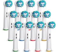 GENKENT Lot de 12 têtes de brosse à dents électriques de rechange professionnelles compatibles avec Oral-B Braun 500/1000/1500/3000/3757/5000/7000/7500/8000
