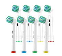 GENKENT Lot de 8 Têtes de Brosse à Dents de Rechange GENKENT Compatible avec Oral B Braun Pro 1000/500/1500/3000/5000/6000 Cross Action Head