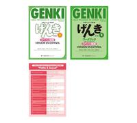 GENKI 2 Manuel et cahier d'exercices Version espagnole 3ème édition avec phrases d'utilisation quotidienne Poli et décontracté